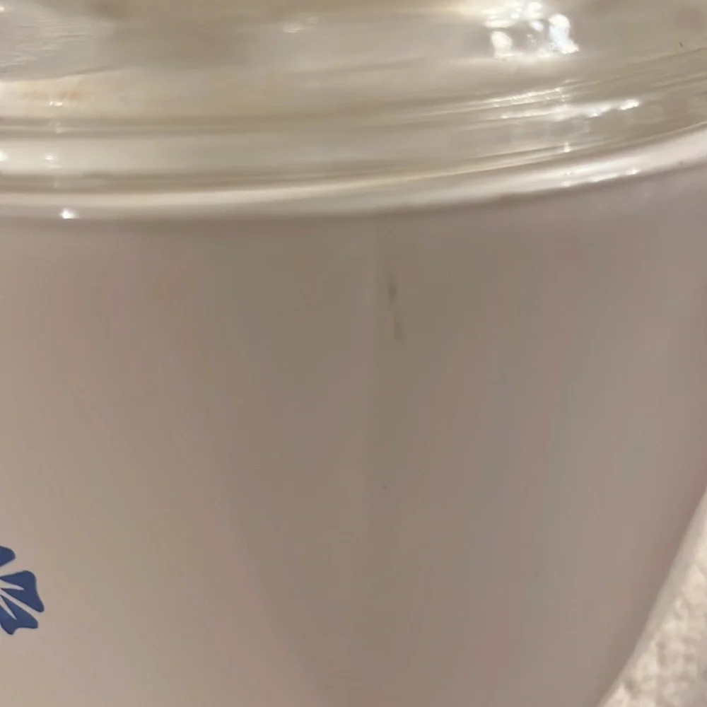 Vintage Corningware Cornflower Blue Square Baking Dish Glass Lid 3 Quart